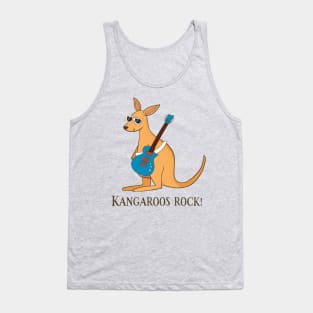 Kangaroos Rock, Funny Cute Kangaroo Australian Tank Top